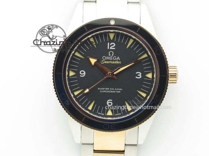 0427 Planet Ocean 45mm GMT DLC RG JHF Best Edition Black Dial On Leather Strap A Soft 8193